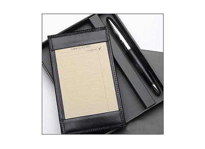 Set of Memo Jotter & Leather wrapped Pen (SI 135)